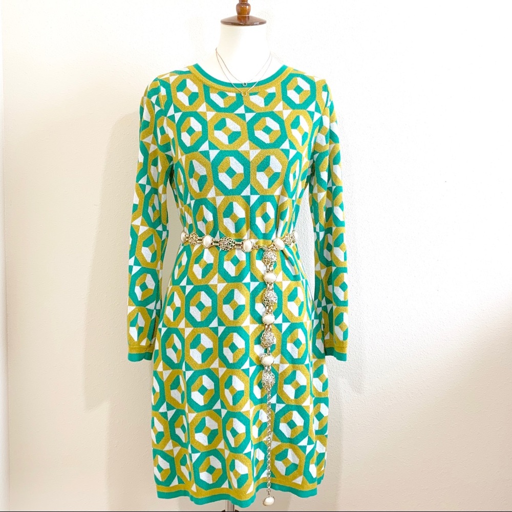 BODEN Tri-color Sweater Dress